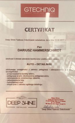 Zertifikat – King Detailing Neumünster