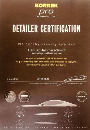 Zertifikat – King Detailing Neumünster